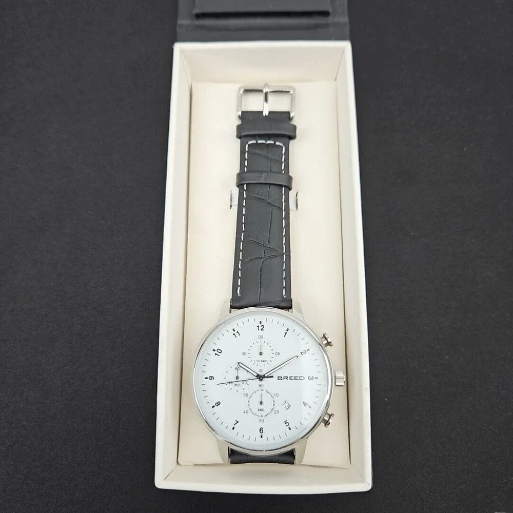 Breed Holden Men's Full Functio Chronograph White Face New *Needs New Battery*‎